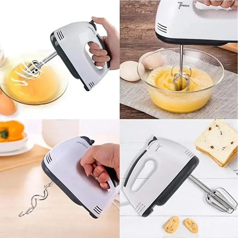 100W 7-Speed Multifunctional Handheld Electric Mixer for Baking and Cooking Egg Beater, Dough Mixer, Cream Whisker Food Blender