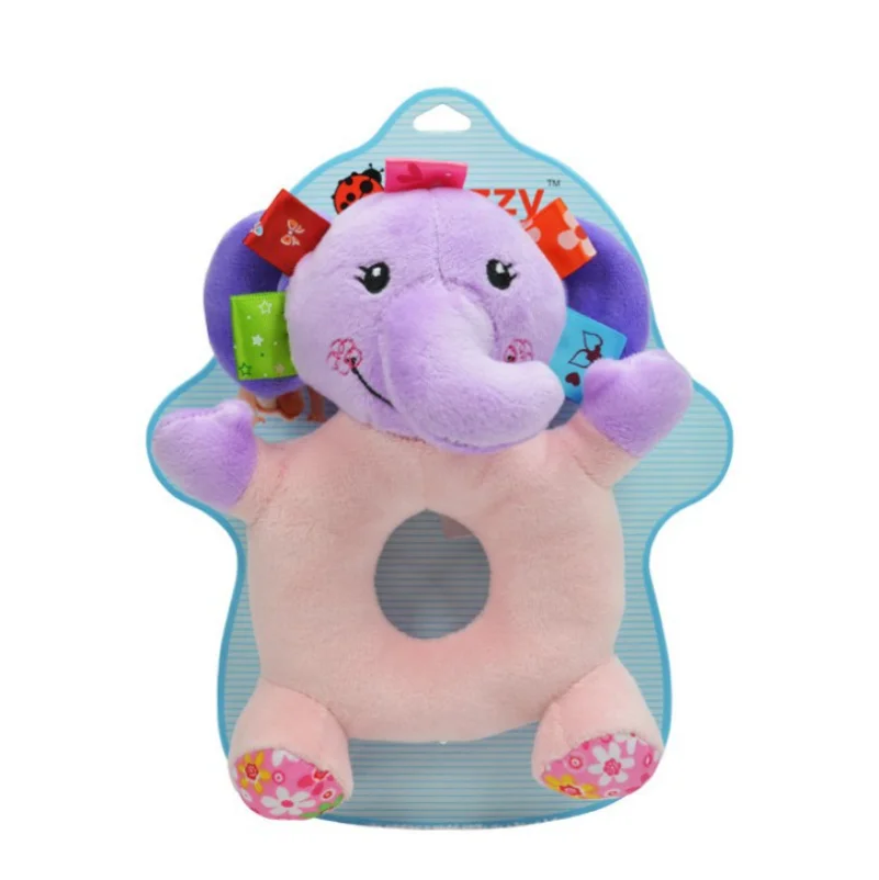 

Baby Stuff Rattles Hang Ringing Circle Cute Animals Frog Elephant Infant Baby Crib Stroller Toy 0-12 Months Plush Newborn