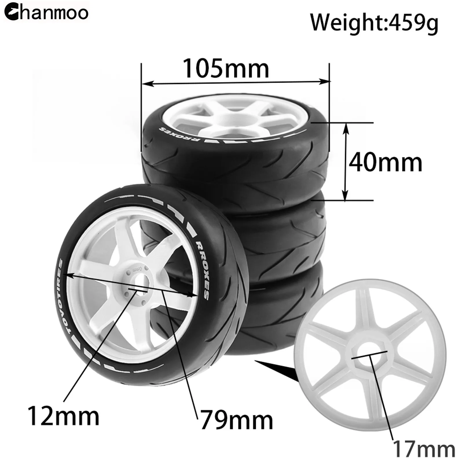 105mm Off Road Wheels Tires 17mm Hex for 1/8 Scale RC Buggy Car HPI HSP ARRMA Traxxas Redcat Team Losi Kyosho Hobao WR8 Parts