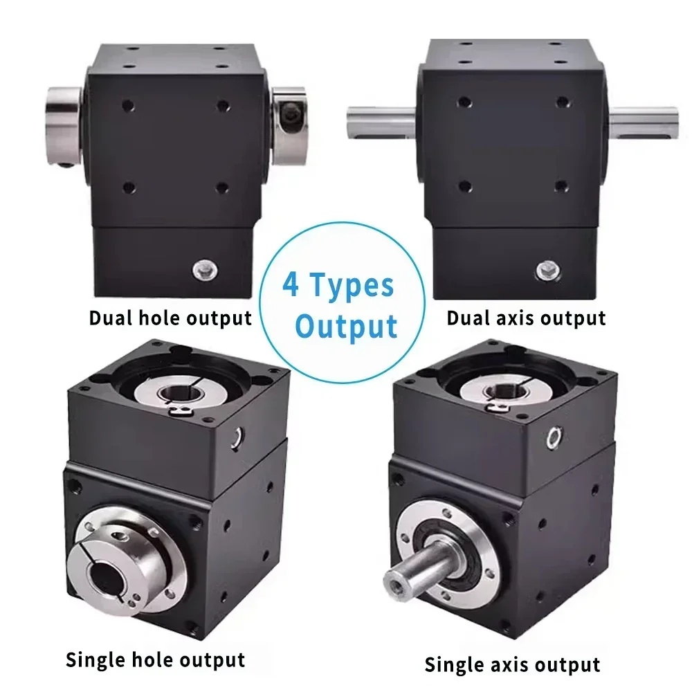 Precision Commutator 90° Right Angle Steering Gear For 40mm Servo Nema 17 Stepper Motor T-shaped L-shaped Cross Shaped Reducer