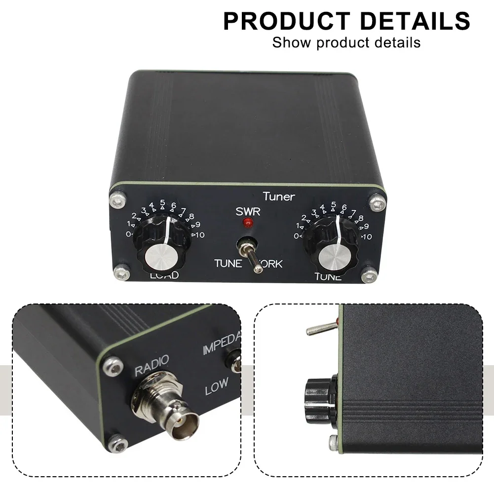 

328MHz Frequency Range QRP Manual Antenna Tuner Designed to Support High Impedance UHF Double Leads or Ladder Lines