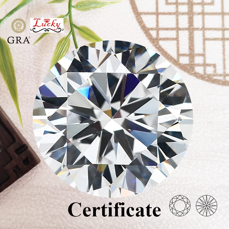 

Moissanite Round Shape Top Quality D Color Beads for Charms DIY Jewelry Making Necklace Earrings Materials with GRA Certificate