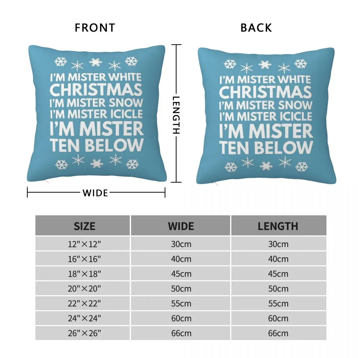 Snow Miser Year Without A Santa Claus Square Pillowcase Polyester Linen Velvet Creative Zip Decor Sofa Seater Cushion Cover