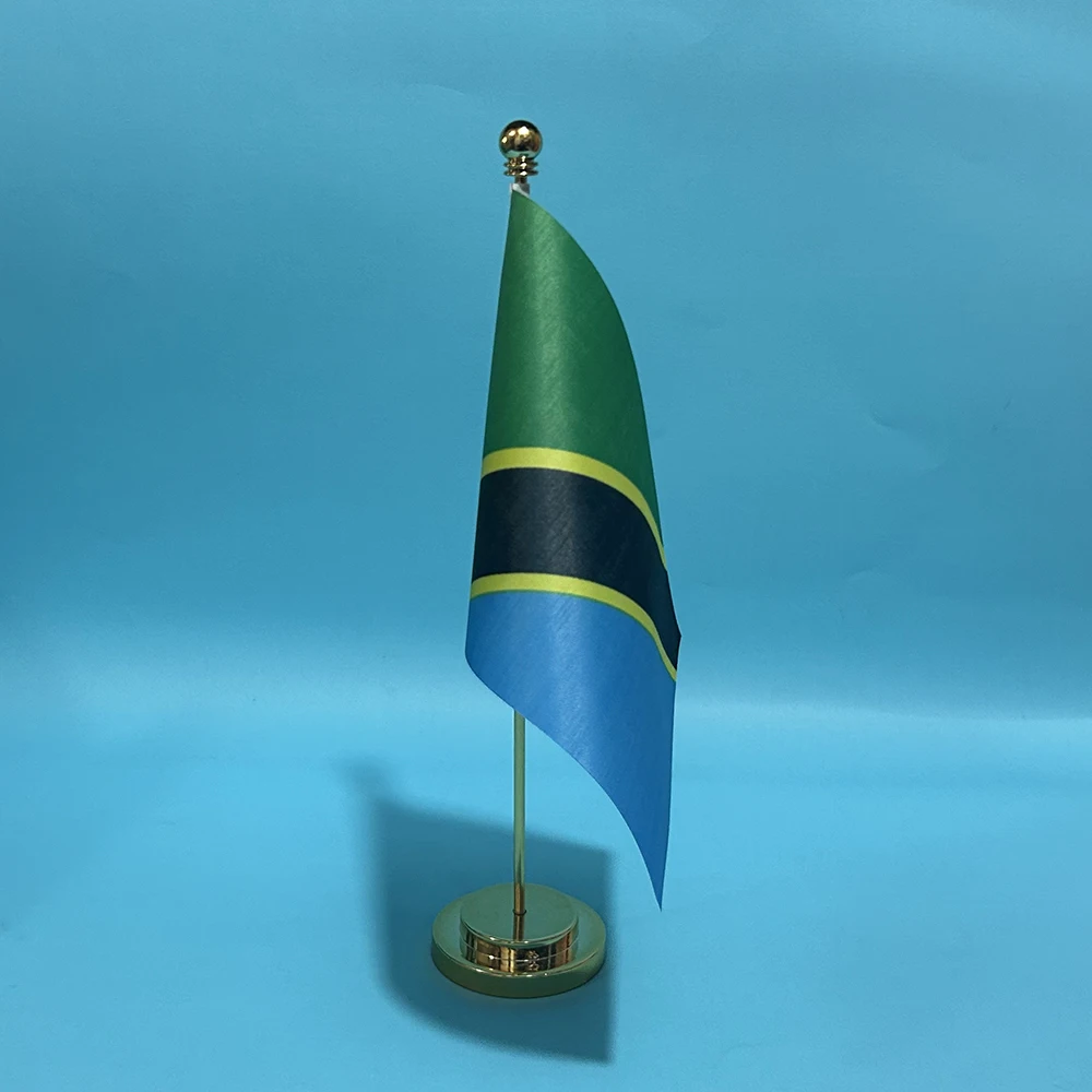 Bandera nacional de Tanzania para escritorio, poliéster decorativo - imagen 3