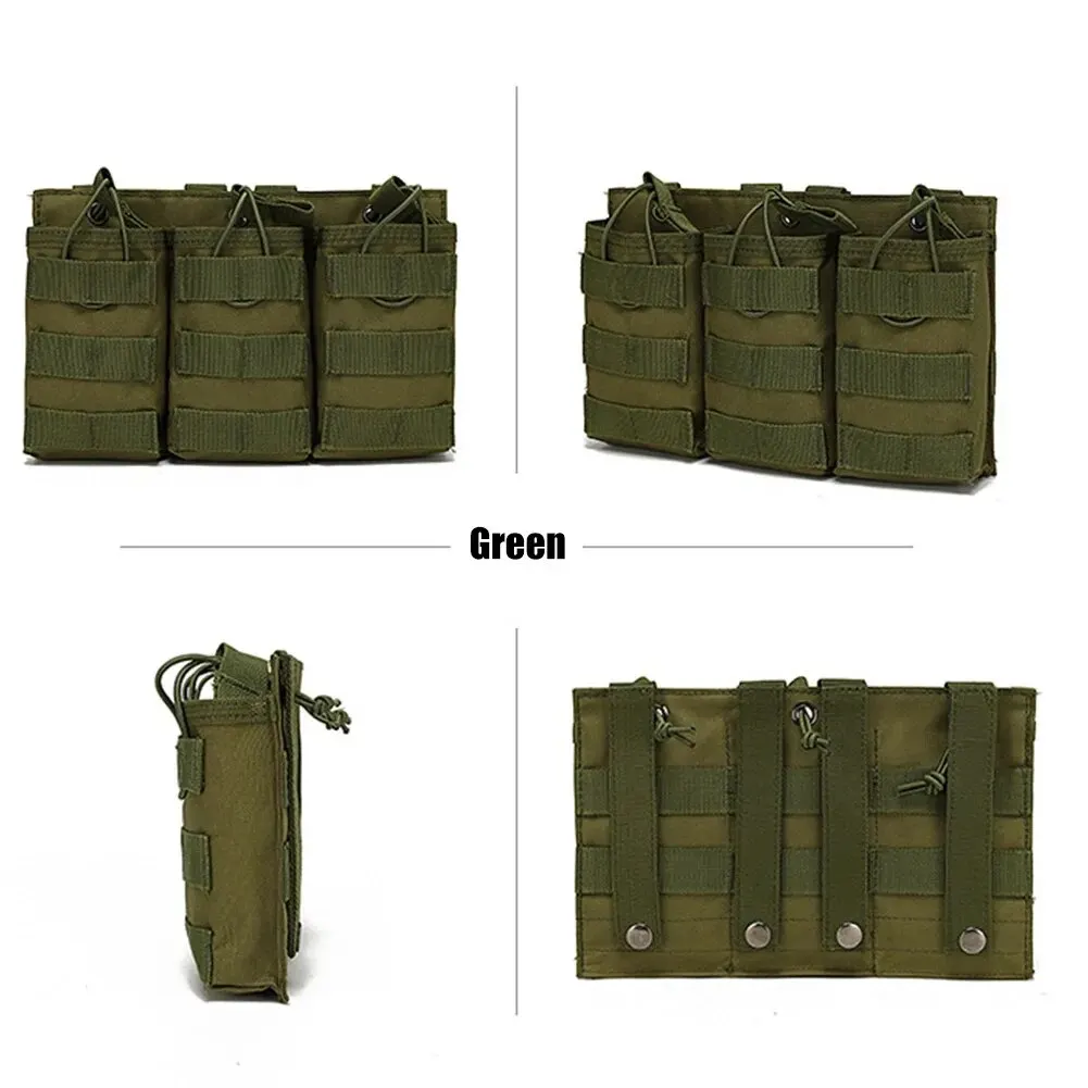 Tactical Triple Molle Magazine Pouches Airsoft AK 7.62 5.56mm M4 AR 15 Rifle Mag Bag accessori per la caccia