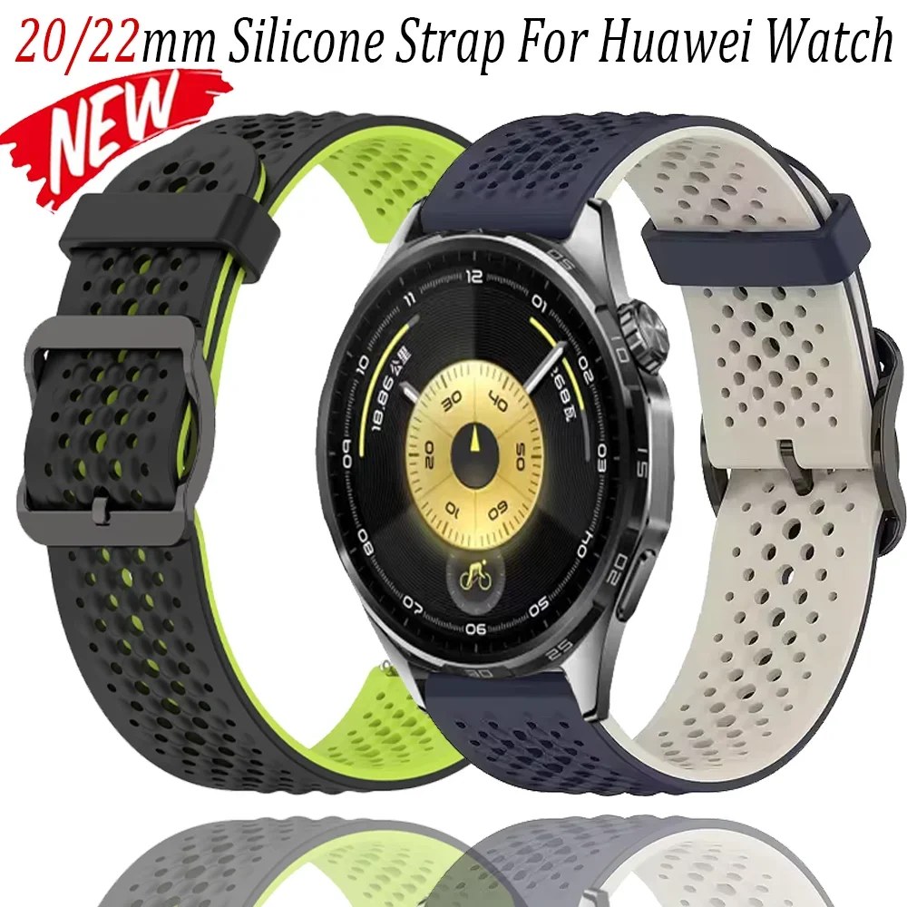 20 mm 22 mm Silikonarmband für Huawei Watch 5 GT6-5-3 Pro 46 mm Sportarmband Armband Huawei Watch 4 3 Pro GT6-5-4-3 46 mm Band