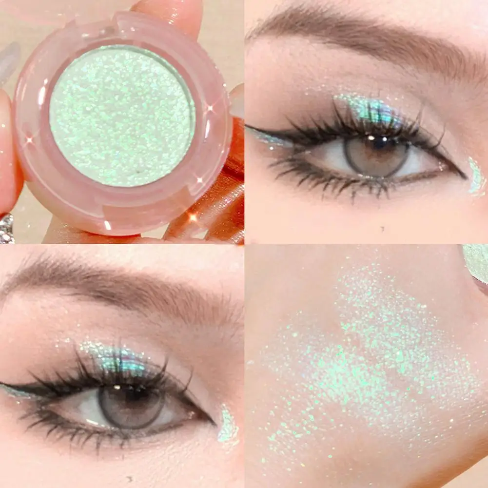 Monochrome Glitter Oogschaduw Glanzende Diamant Oogschaduw Cosmetica Glinstert Oogaarde Make-Up Palet Poederkleur Heldere Highli M2w6