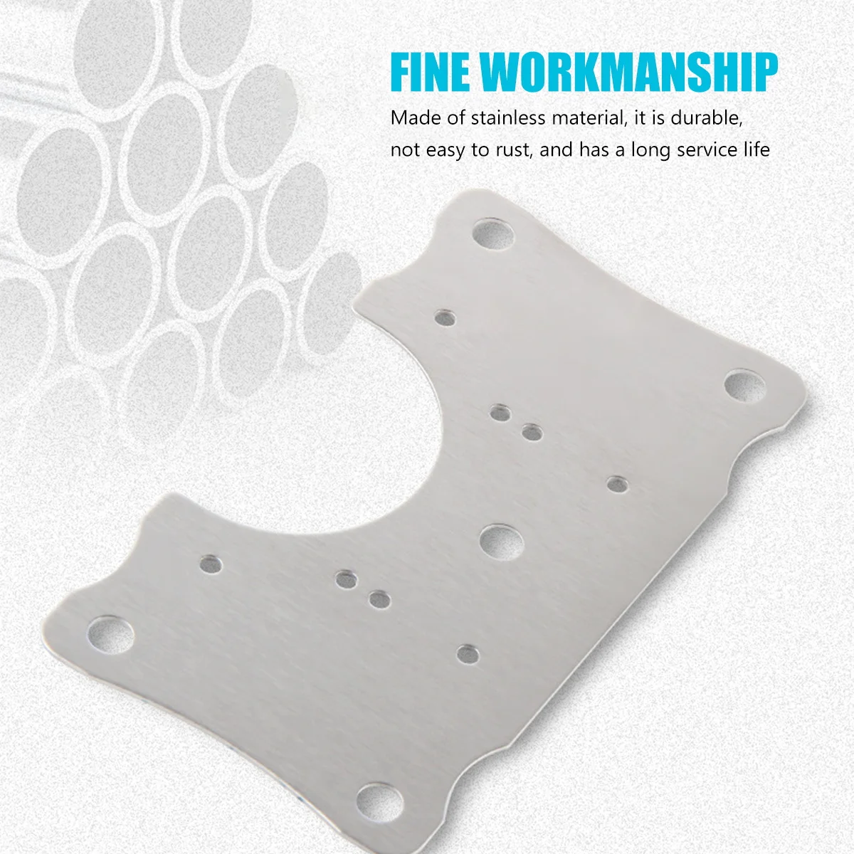 

10pcs Cabinet Hinge Repair Plate Stainless Steel Silver Drawer Durable Rustproof Furniture Hinges Mending Plates Hardware