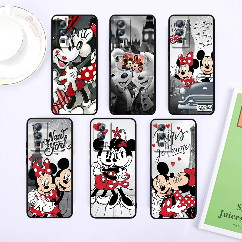 Mickey Minnie Disney Cartoon For Xiaomi Redmi 9A 9C 9AT 10C 9 9T 10 12C 13C 8 12 K60 A1 K50 K40 5G Black Back Phone Case