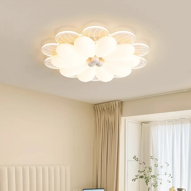 Cream Style Iron Ceiling Lights Eye Protection Simple Modern Room Decoration Study Ceiling Lamps Elegant Indoor Art Luminiares