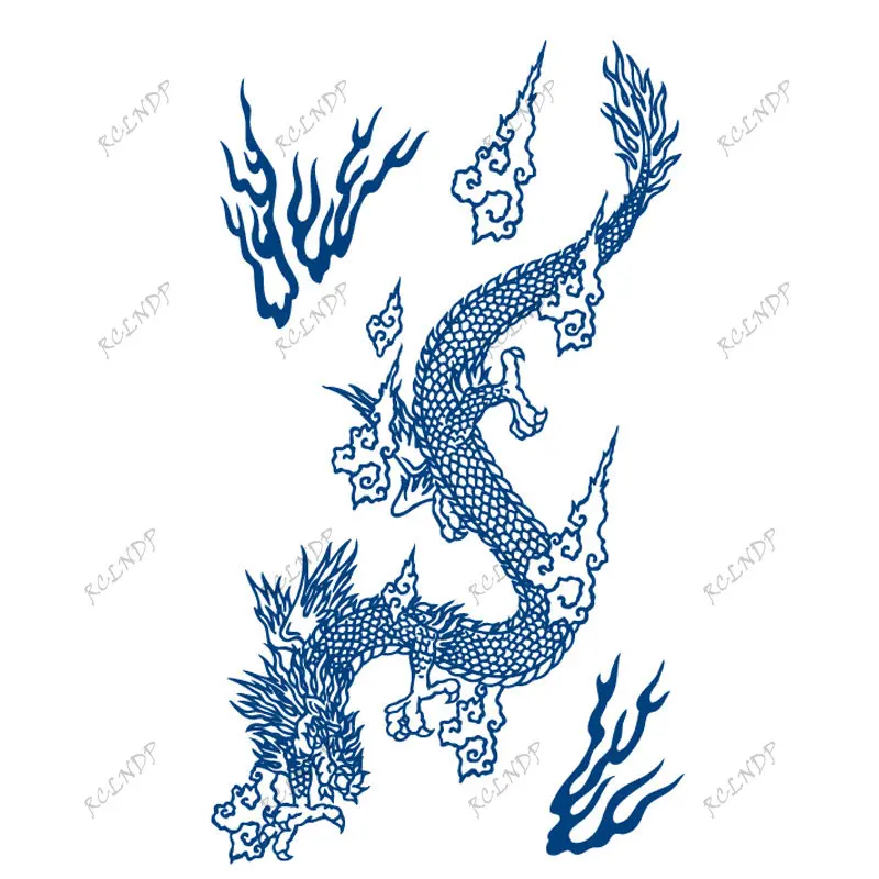 Waterproof Temporary Juice Tattoo Sticker Leopard Dragon Lion Eagle Element Flash Tatoo Fake Tatto Art for Men Women