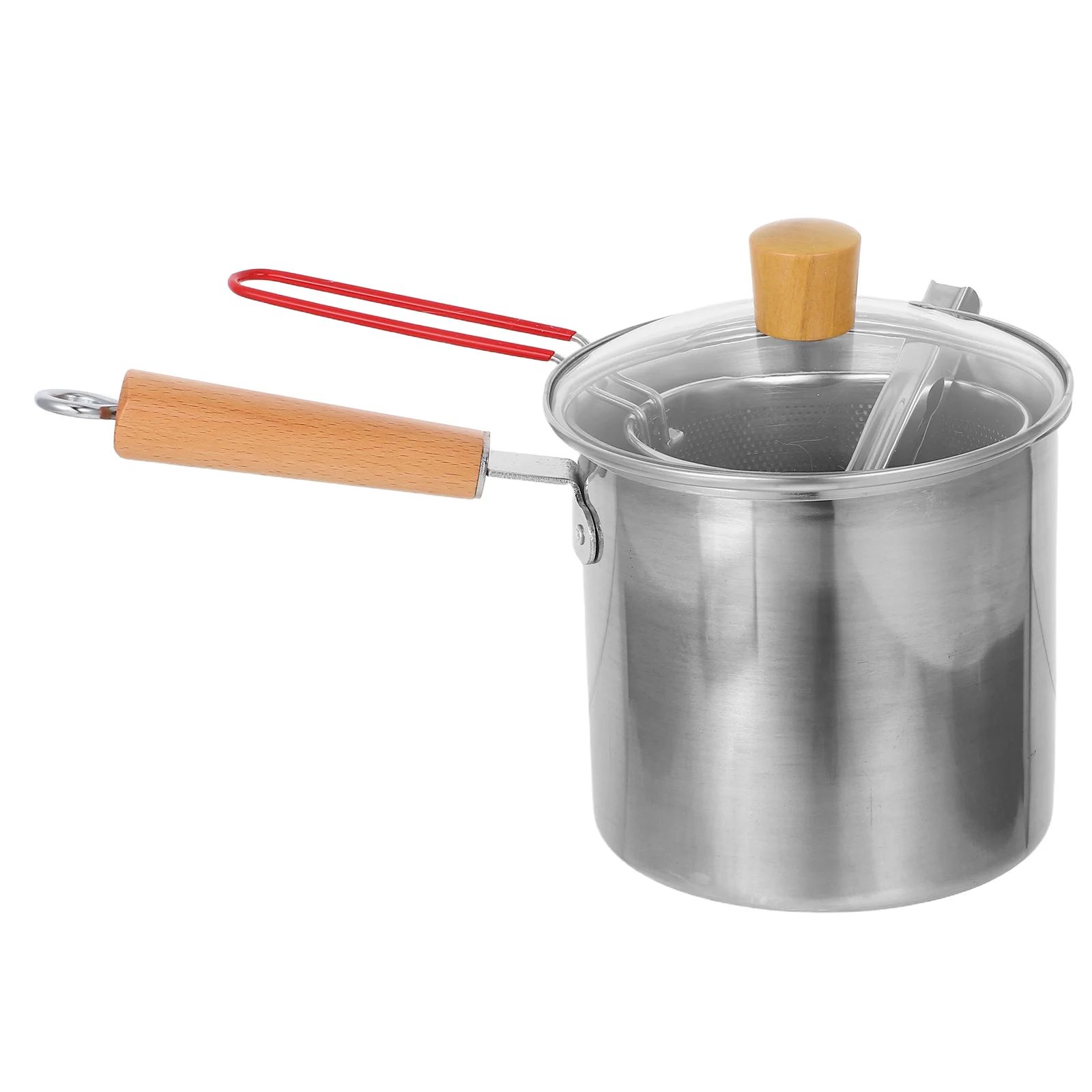 

3L Stainless Steel Deep Fryer with Deep Design Ideal for Small Kitchen Frying Skewers Fish Fryer Pot with Strainer Basket