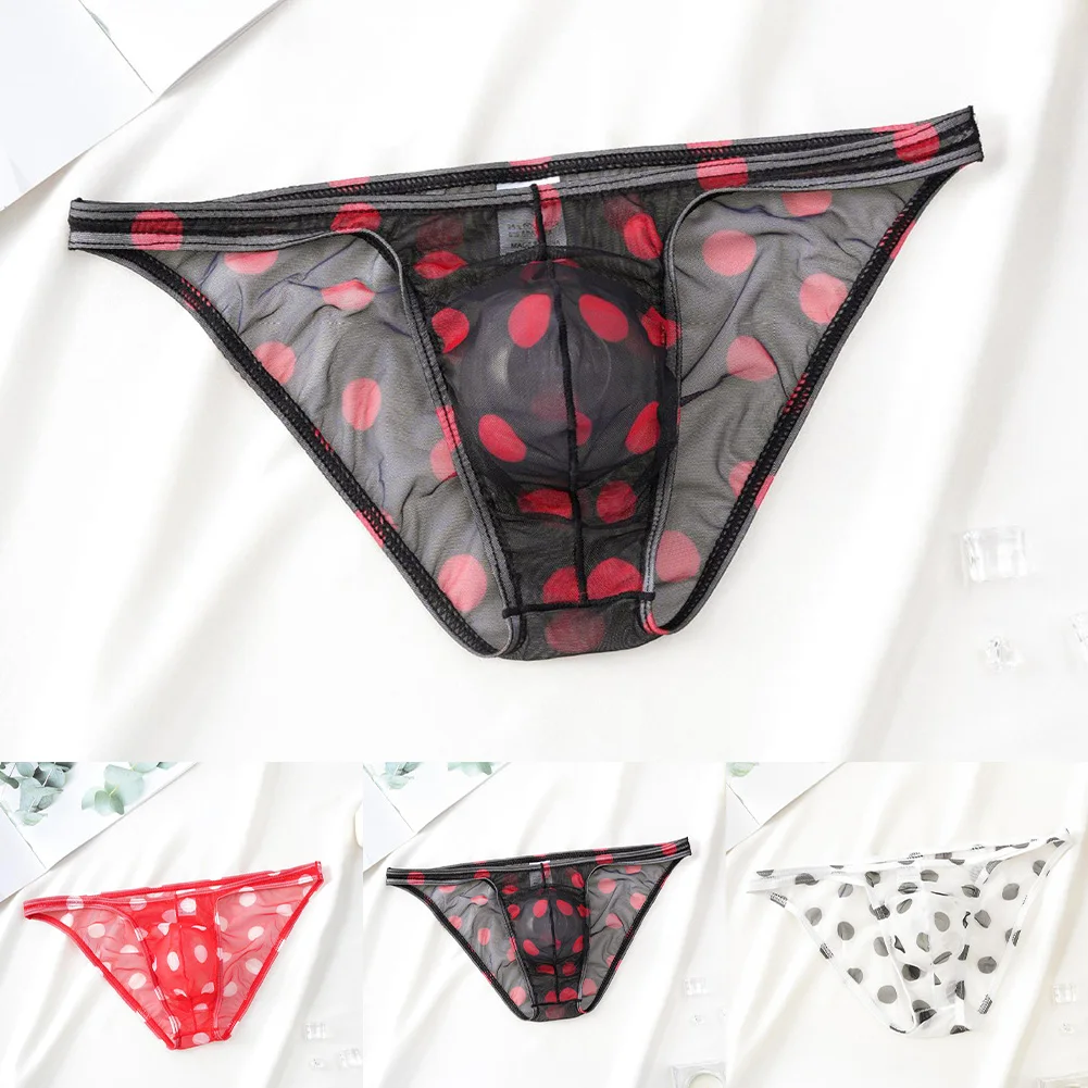 Bedroom Men Mesh Underwear Low Rise Mesh Underwear For Men Jockstraps Breathable Mesh Low Rise Cut Printed Pattern