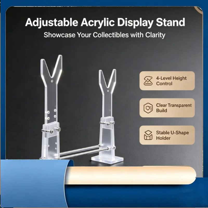PC Material Acrylic Display Bracket Adjustable Transparent Model Support Stand for Hobby Decorative Collection Ornaments