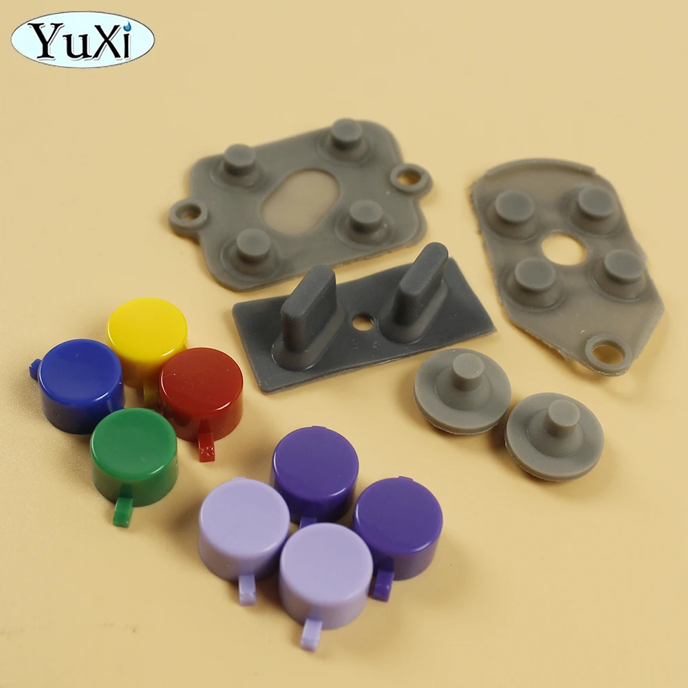 1Set For SNES ABXY Buttons Conductive Rubber Pad Set For Nintend Super Famicom  SFC Controller A B X Y DIY Plastic  Key Kit