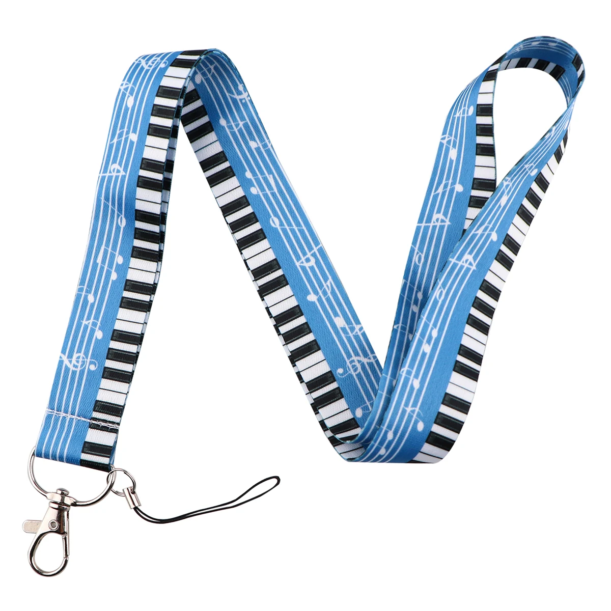 Music Piano Keyboard Phone Lanyard Neck Strap for Key ID Card Phone Straps Badge Holder DIY Hanging Rope Neckband Accessories