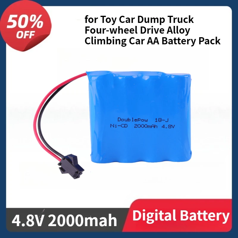 

Rechargeable Battery Used for Toy Car Dump Truck Four-wheel Drive Alloy Climbing Car AA Battery Pack 4.8V 2000mah Ni-CD Battery