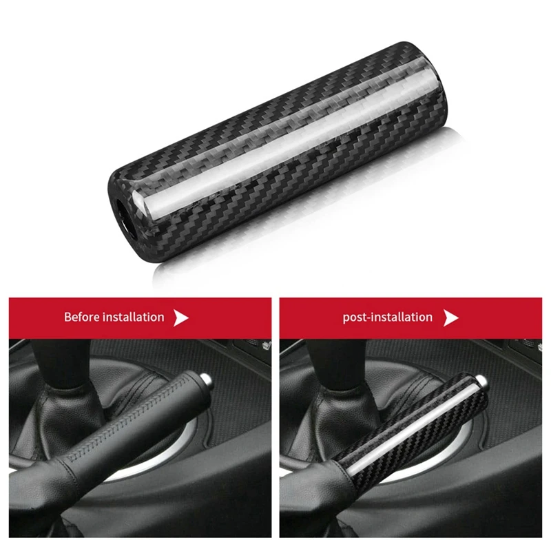 Car Carbon Fiber Hand Brake Cover Hand Brake Grip Case Shell Trim For Mazda MX-5 2006-2015 Accessories