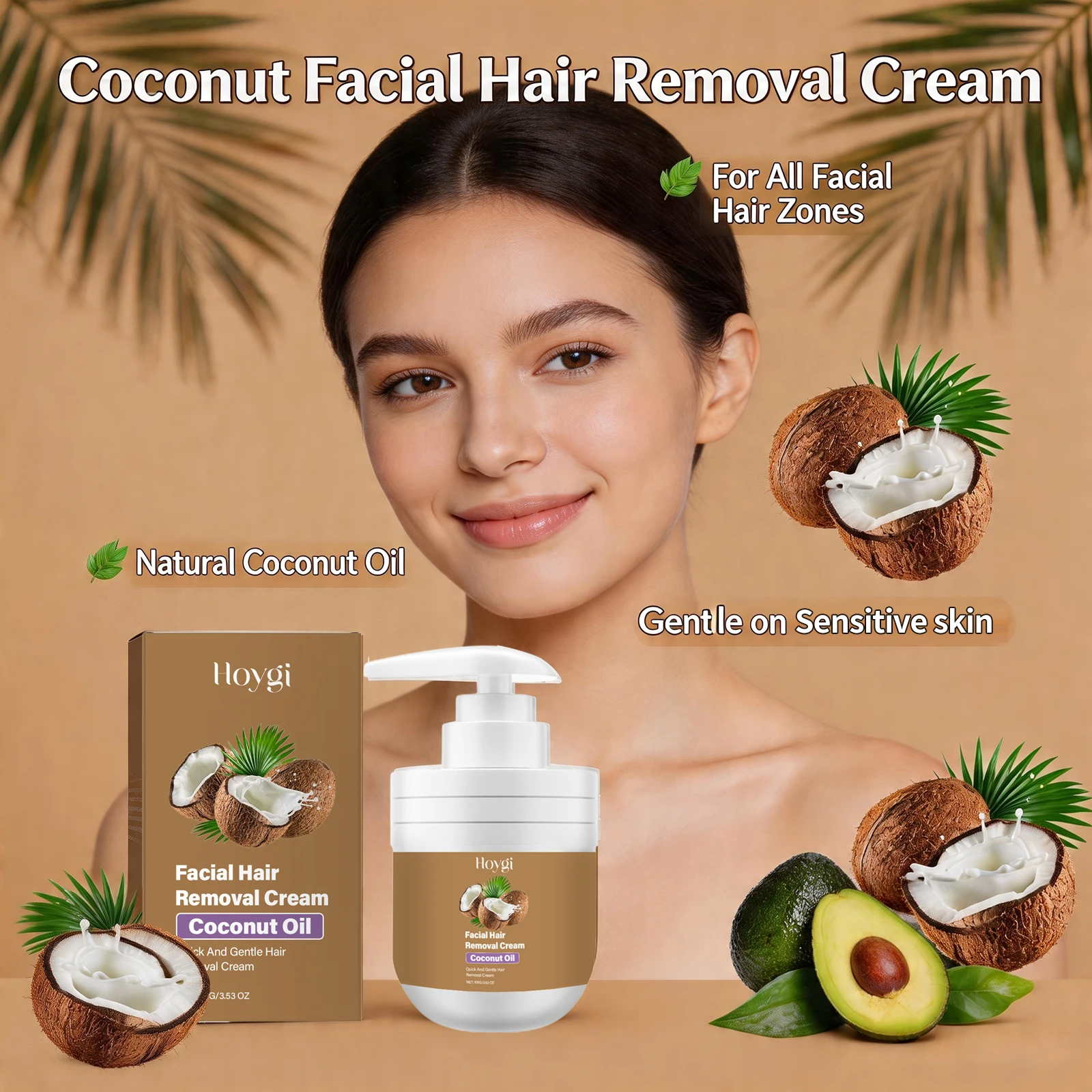 ココナッツ脱毛クリーム 女性と男性用 唇と顎の毛用 マイルド - Hair Care Lotion のレビューと価格