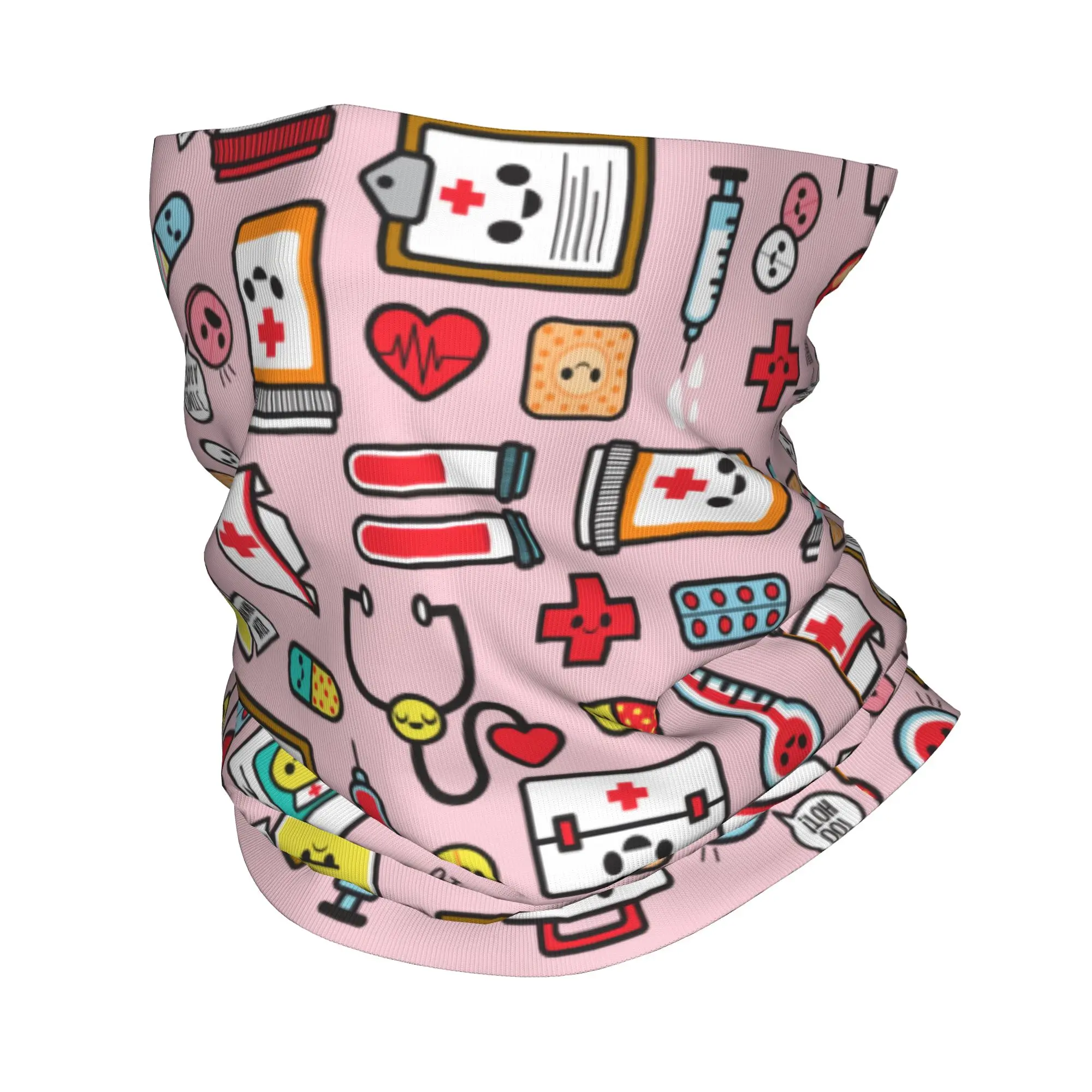 Enfermera En Apuros Doctor Nurse Medicine Winter Headband Neck Warmer Women Men Ski Running Tube Scarf  Face Bandana Gaiter