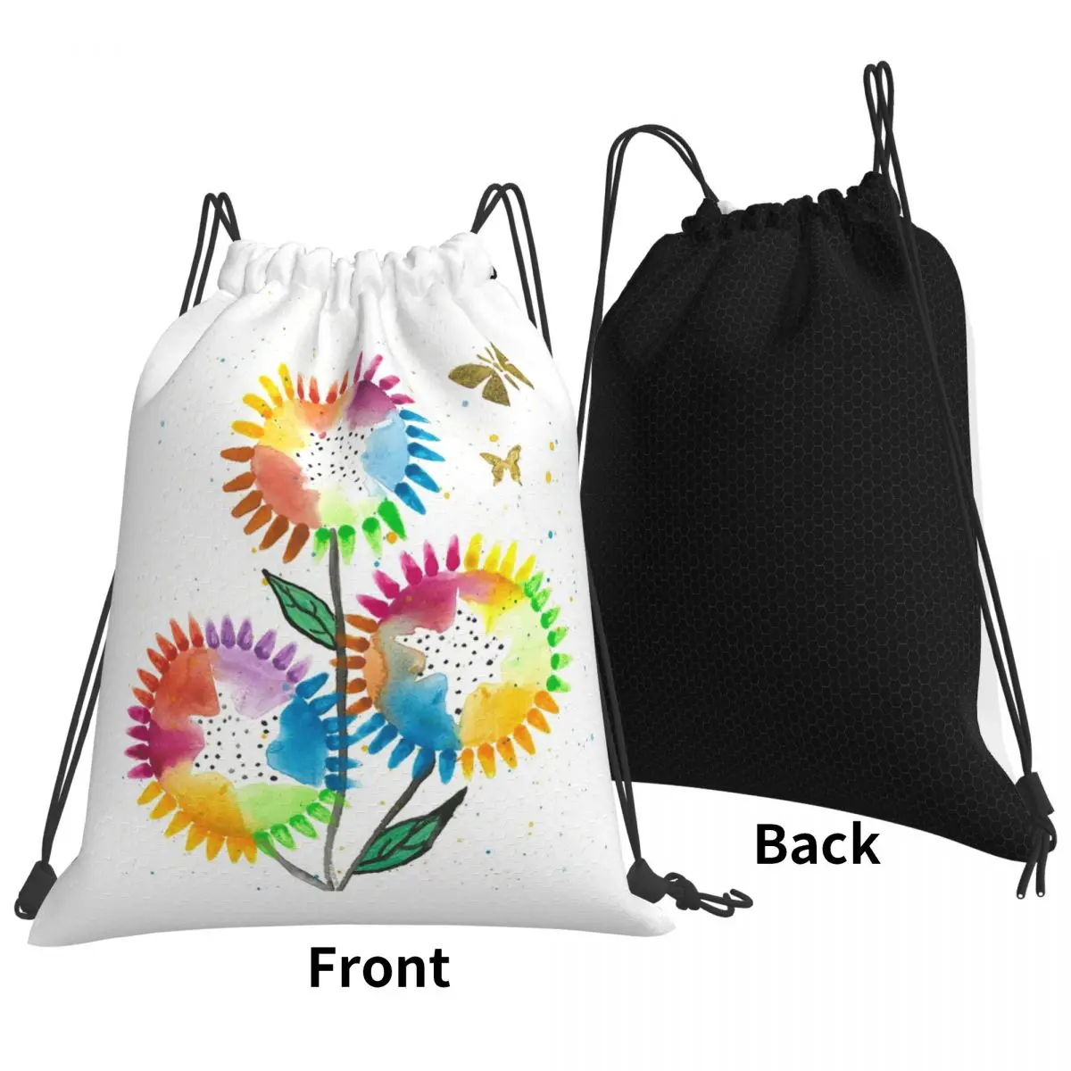 First Dandelion Dream Backpacks Multi-function Drawstring Bundle Pocket Sports Bag Book Bags for Man Woman School