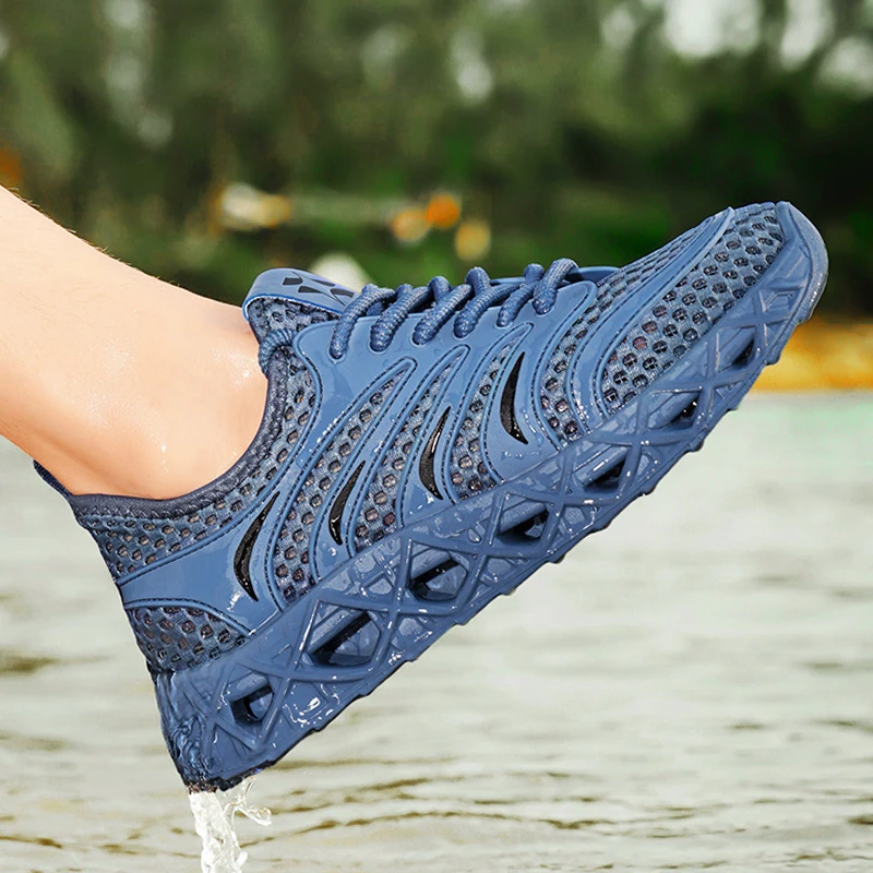 

Outdoor Mens Wading Shoes Mesh Breathable Male Walking Sneakers Fashion Running Footwear Lightweight Casual Jogging Sport Shoes