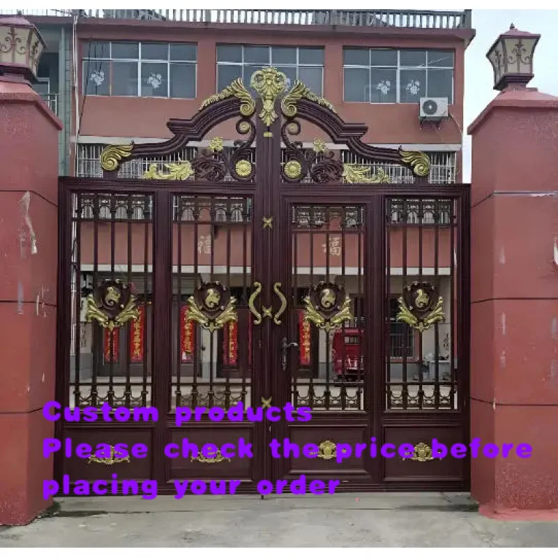 custom.JGN Modern Swing Iron Gate with Powder Coating Durable Design House Backyard Exterior