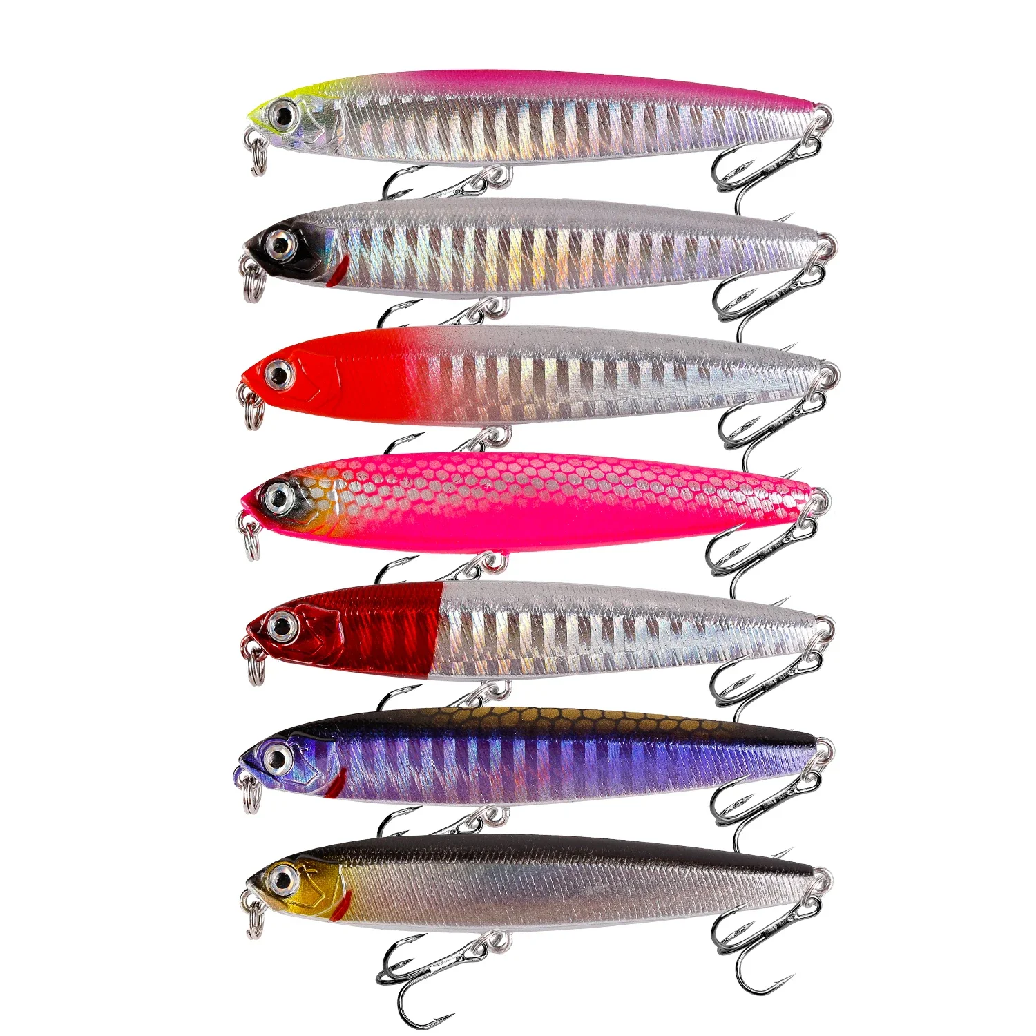 1Pcs Sinking Pencil Fishing Lure Wobblers 8cm 10-14g Bass Artificial Hard Bait Minnow High Quality Jigging Pesca Fishing Tackle