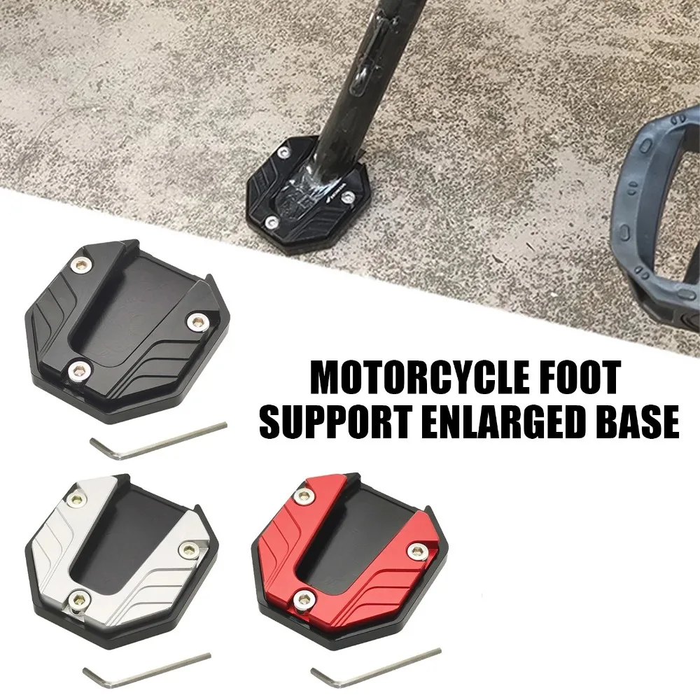 Useful Side Stand Large Foot Pad Motorbike Side Kick Stand Pad Parking Plate Base Motorcycle Kickstand Foot Extension Pad