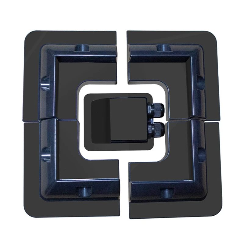 ABS Solar Panel Mounting Bracket White Rectangle Set-Free Corner Bracket Mount