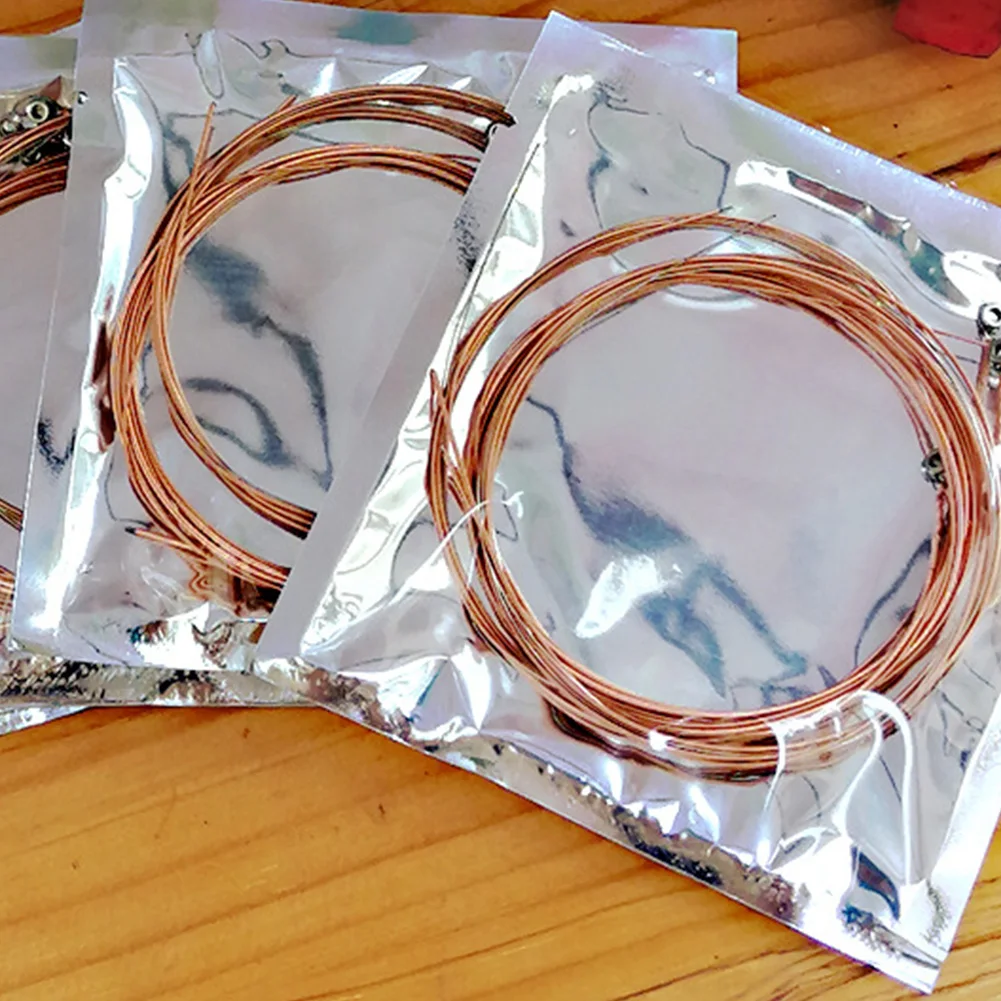 Acoustic Guitar Strings Set Of 6 Copper 011-052in String Hold Tune Sound Guitar Parts Stringed Instrument Accessories