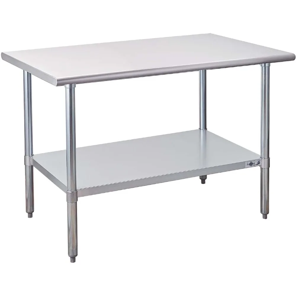 

Stainless Steel Prep Table NSF Commercial Work Table with Undershelf for Kitchen Restaurant 30×48 Inch