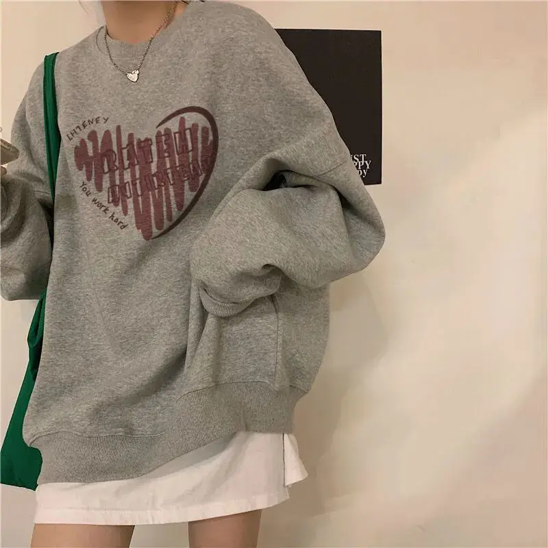 بلوزات النساء الشباب بلايز غطاء محرك السيارة مبطن أكتاف مفتوحة الرسومات قمصان ثقيلة دافئة براون بورجوندي ملابس الشارع الشهير الصلبة