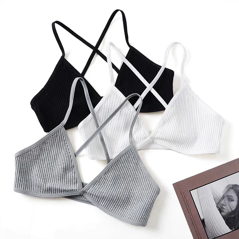 Seamless Deep-V Bra Lingerie Seamless Triangle Thin Bralette Back Tops Breathable Plunge Tube Vest Top Sexy Female Underwears