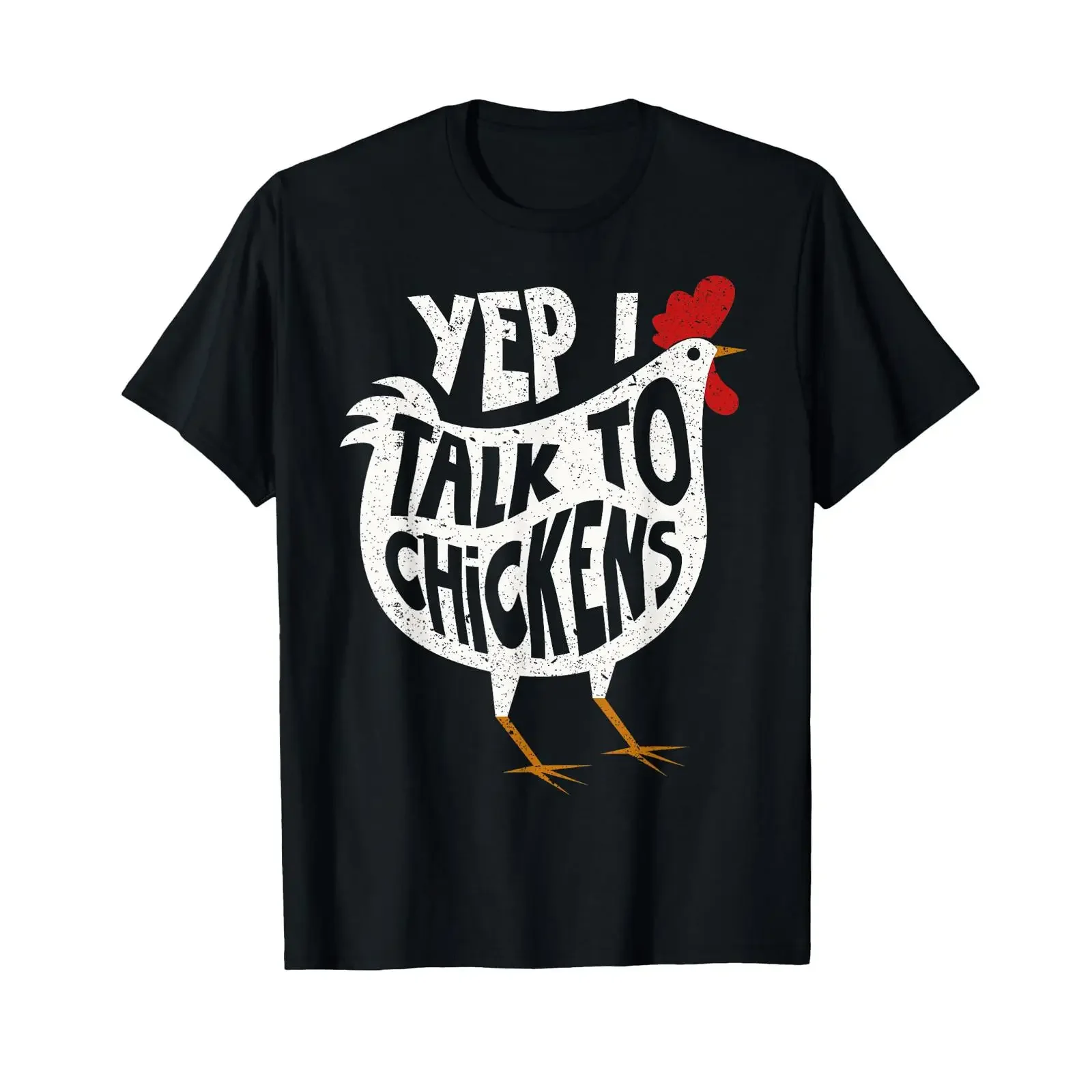 Funny T Shirt Yep I Talk to Chickens for Men and Women Chicken Lover  vintage Washed Top For Everyday Wear streetwear fashion