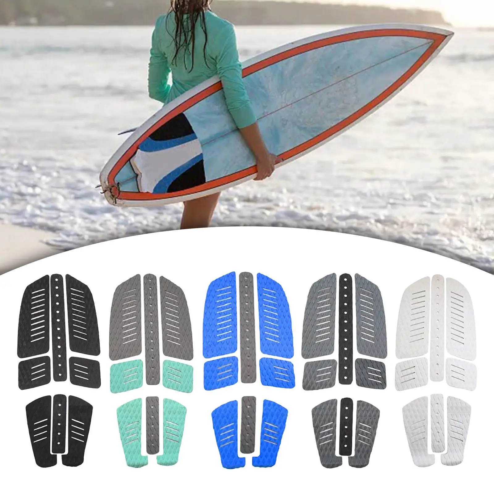 

8Pcs Surf Traction Pad, Foot Deck Grip Pad,Surfing Padded,Skimboard Stomp Pad,Surfboard Traction Pads for Standup Paddleboard