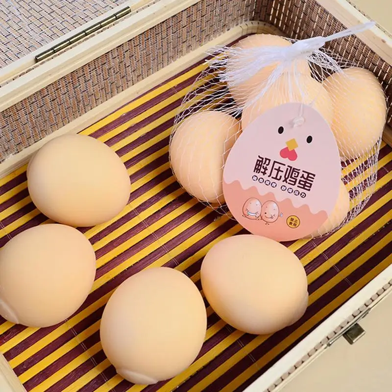 Egg Squeeze Toy Squishi Children Squeezing Poached Egg Kneading Mini Chick Eggs Stress Relief Toy Egg Pinch Toy For Toddler