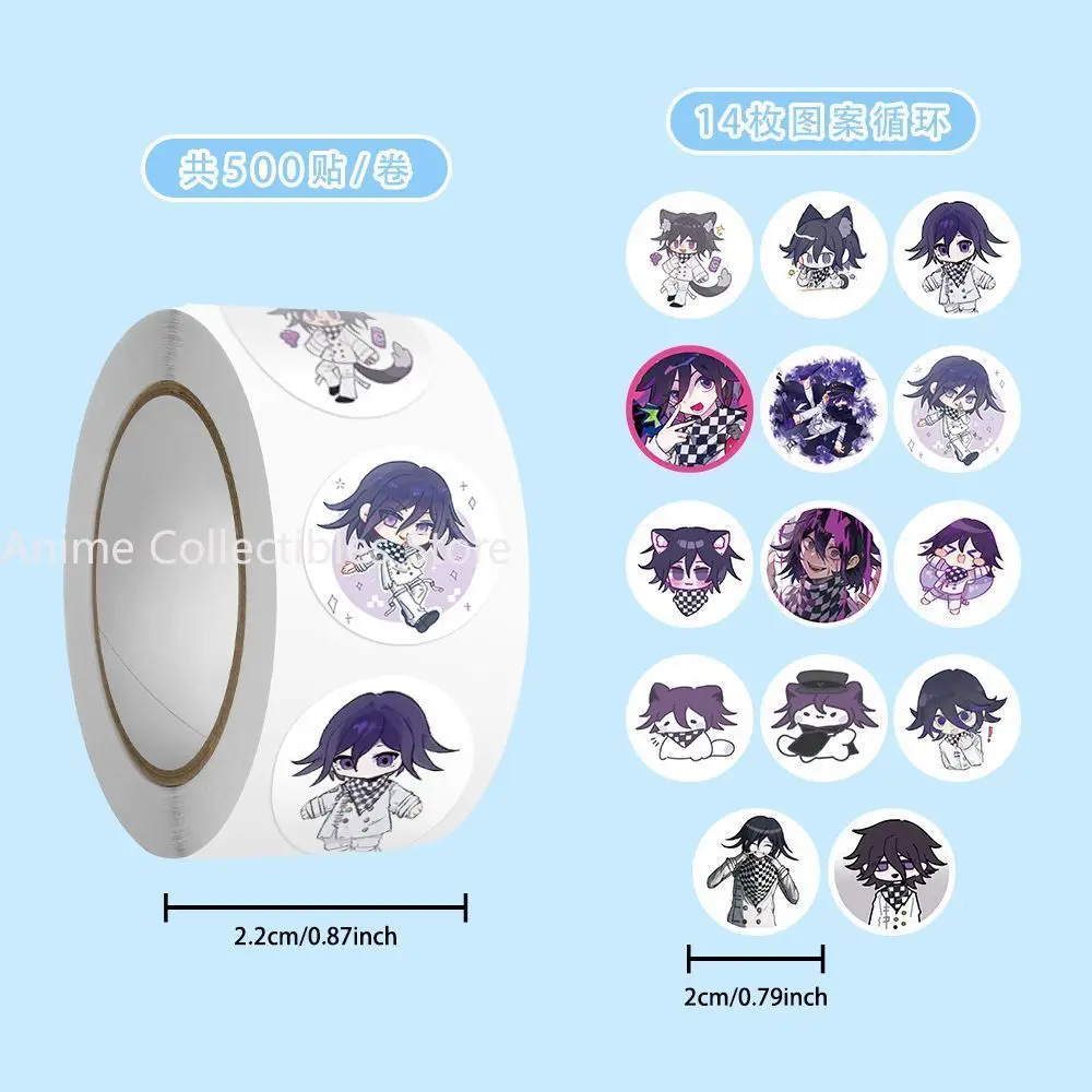 

500 шт./рулон аниме Danganronpa Kokichi Oma наклейки для DIY конверт для ноутбука скрапбукинг автомобиль мотоцикл наклейка подарок