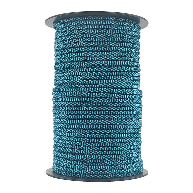 50/100M 7-adriges Fallschirmseil 550 4mm Outdoor Polyester Parachute-Seil Camping Überlebens-Zeltseil Gebündelte Wäscheleine – Detail 16