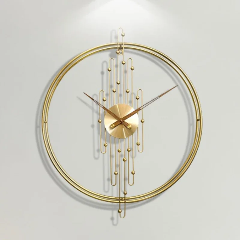 Iron Wall Clock Modern Wall Watch Silent Elegant Decorative Large Art Clocks Minimalist Luxury Aesthetic Living Room Watches