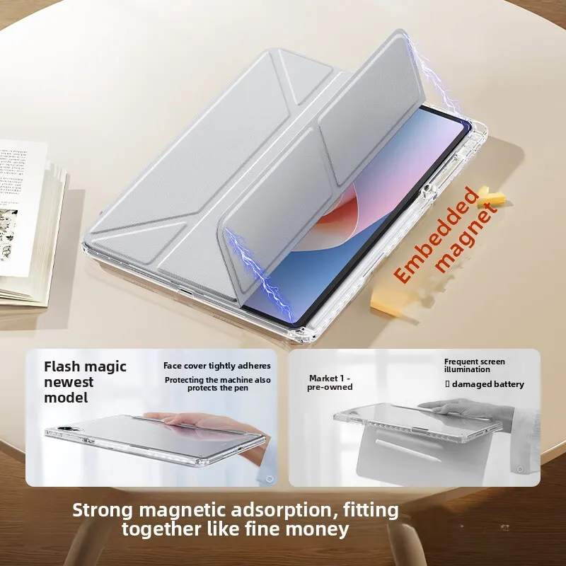 Y-Fold Acryl-Hülle für Huawei MatePad Pro 11 Air 12 mit Auto-Wach-/Schlaf-Funktion Stoßfeste Vollschutz-Hülle – Detail 6