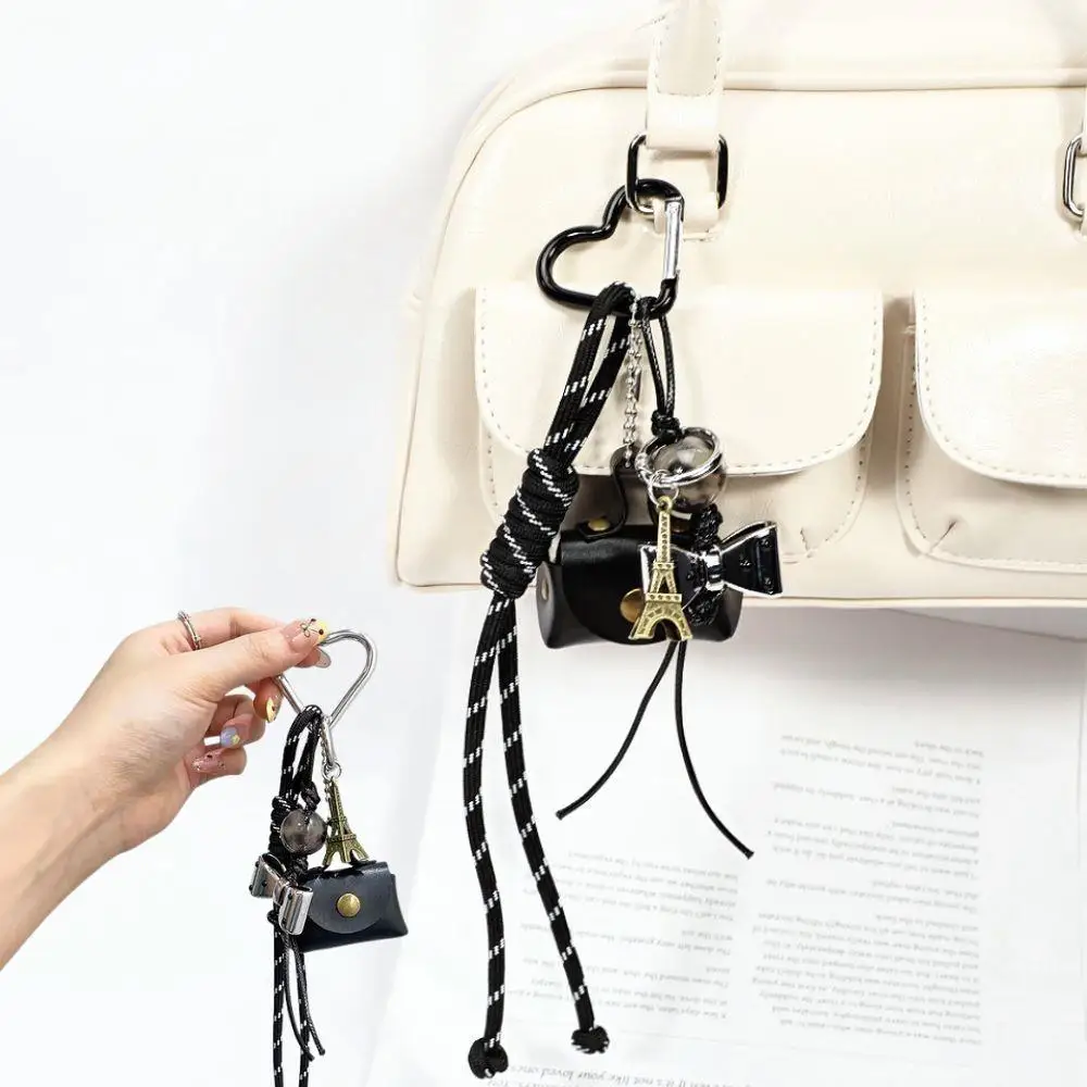 

Leather Rope Luxury Bag Key Chain Coin Purse Exquisite Luxury Bag Lucky Pendant Cute Mobile Phone Decor Car Key Ring Bag Hanging