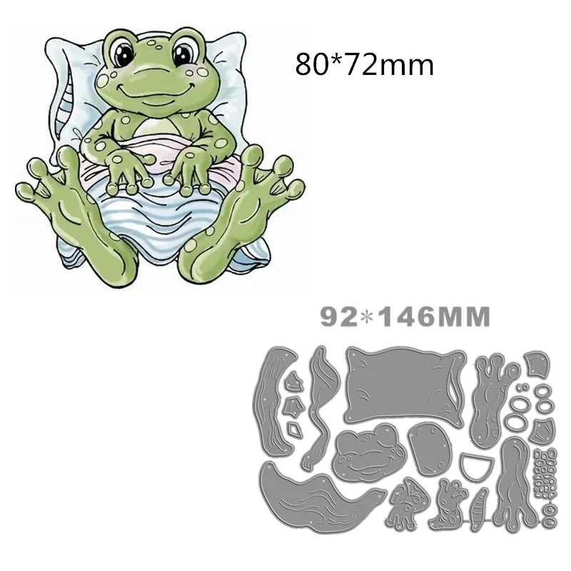 Nieuwe Zegen Kikker Metalen Stansmessen Verpleegkundige Kinderen Cartoon Dieren Gezondheid Kaart Craft Geen Kerst Stempel Halloween Scrapbooking