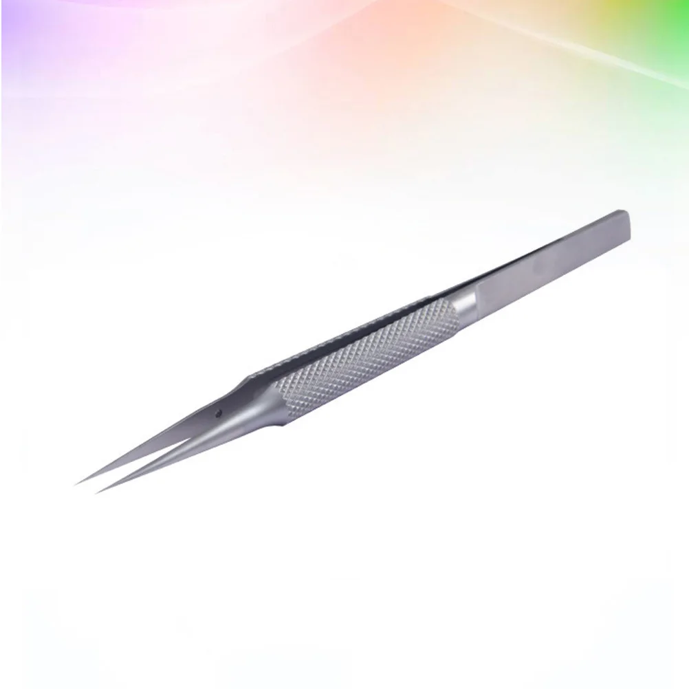 

Titanium Tweezers 0.15mm Stainless Steel Straight Tip Durable Repair Tool Electronics Jewelry Laboratory