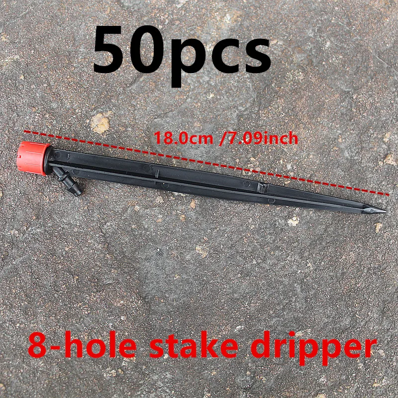 360° Adjustable Spike Dripper Sprinkler Drop 8 Hole Automatic Water Dripper Sprinkler Garden Flower Watering Irrigation Emitter