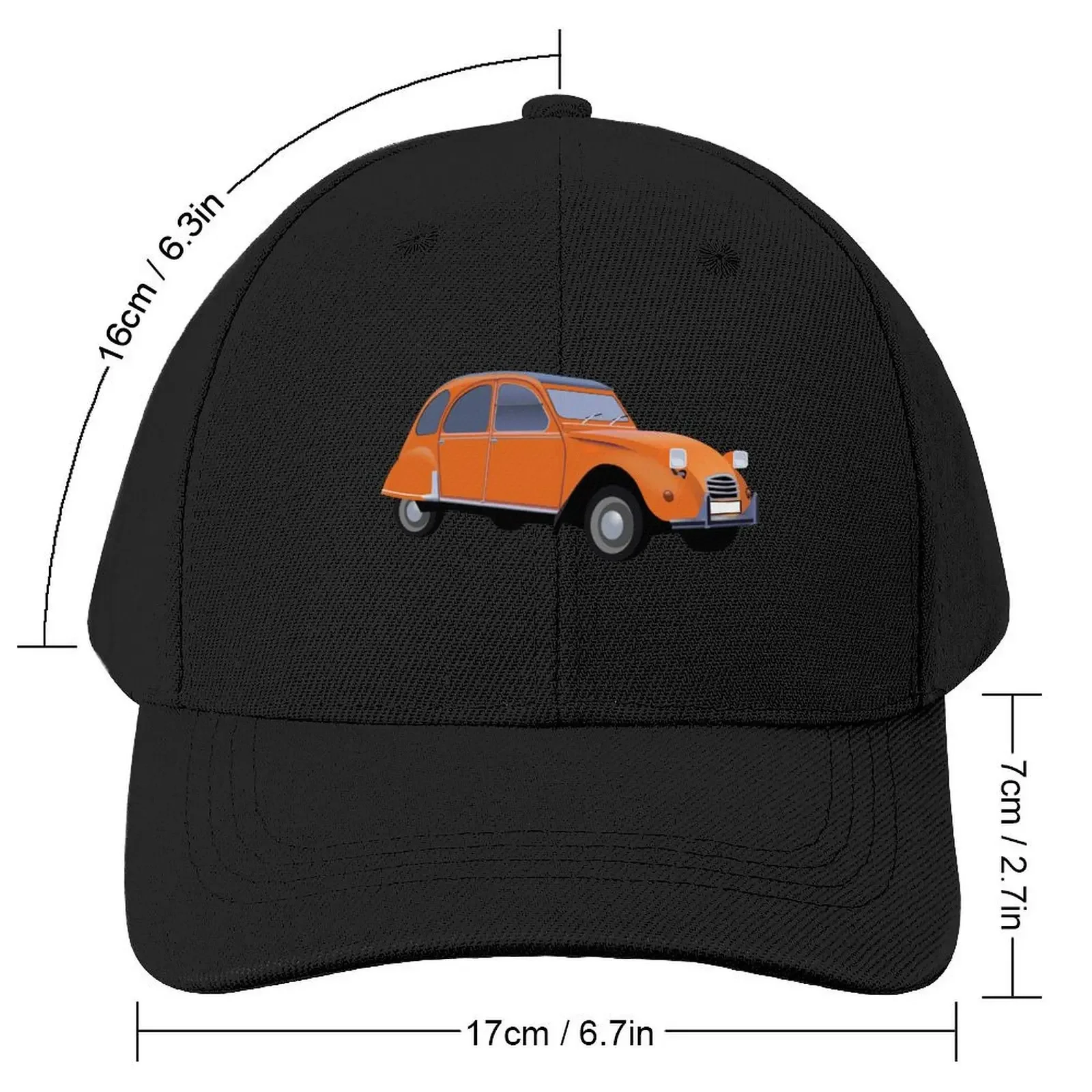 Iconic Citroen 2CV in orange. Baseball Cap |-F-| New In The Hat western Hat Luxury Hat Elegant Women's Hats Men's