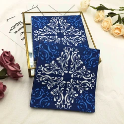 Servilleta con estampado colorido de flores azules, servilleta de papel cuadrada creativa, paños de boca plegables para fiesta de boda y restaurante, 10/20 piezas/Pac