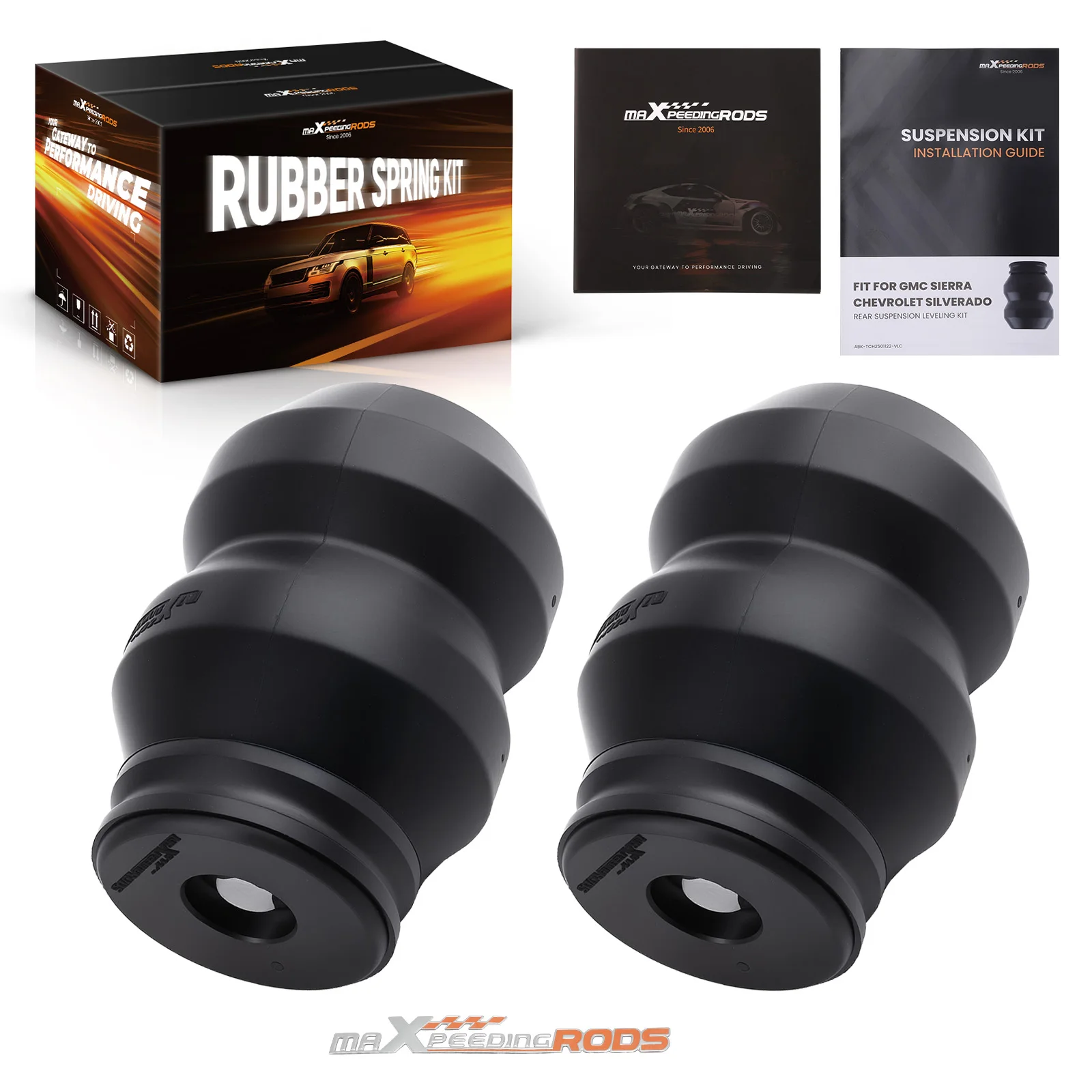 Rear Suspension Helper Spring Kit for Silverado 2500 3500 Hd 2011-2023