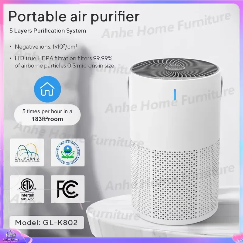 Air Purifier HEPA Filter Home Quiet Smart Air Quality Sensor Pet Hair Dust Removal Household Cleaner OEM Manufacturer