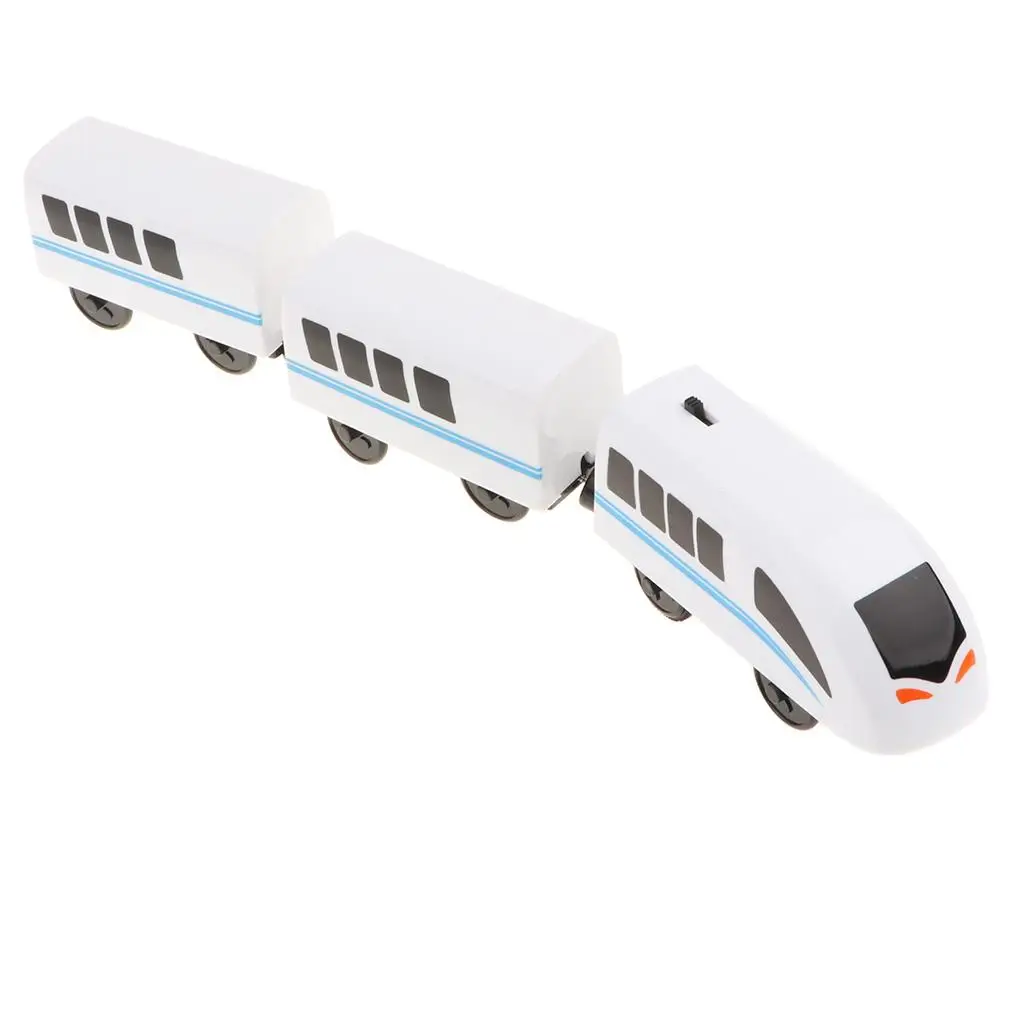 Train Magnetic Locomotive Compatible Lane Trains Plastic Toy Set for Kids